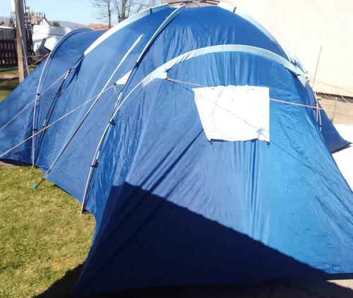 Blue tunnel camping tent - camping,